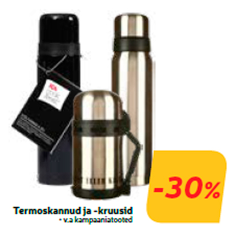 Termoskannud ja -kruusid  -30%
