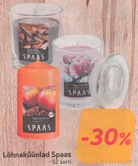Lõhnaküünlad Spaas   -30%