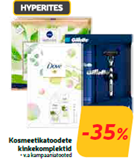 Kosmeetikatoodete kinkekomplektid  -35%
