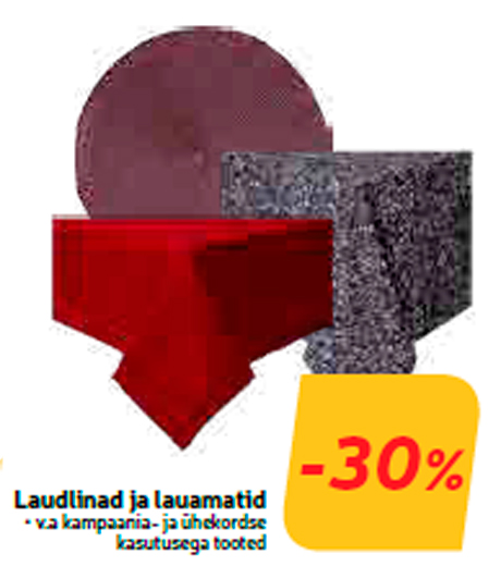 Laudlinad ja lauamatid  -30%
