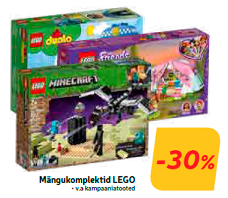 Игровые наборы LEGO  -30%
