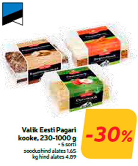 Valik Eesti Pagari kooke, 230-1000 g  -30%
