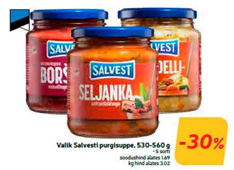 Valik Salvesti purgisuppe, 530-560 g  -30%
