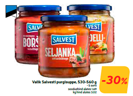 Выбор  супов Salvesti, 530-560 г  -30%

