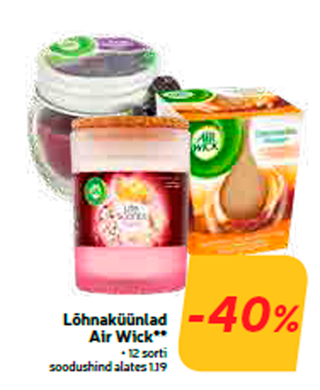 Lõhnaküünlad Air Wick**  -40%
