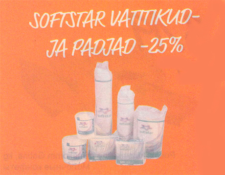 SOFTSTAR VATITIKUD- JA PADJAD  -25%
