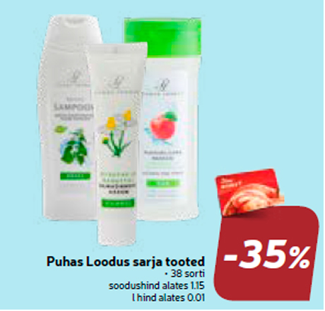 Puhas Loodus sarja tooted -35%