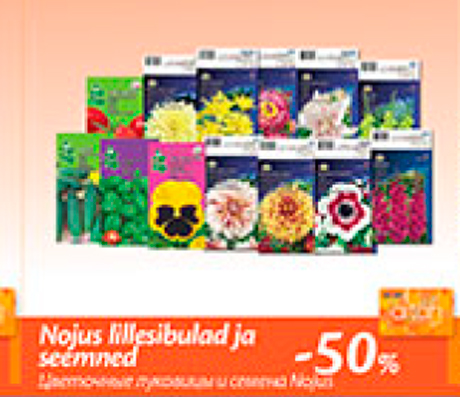 Цветочные луковицы и семена Nojus  -50%
