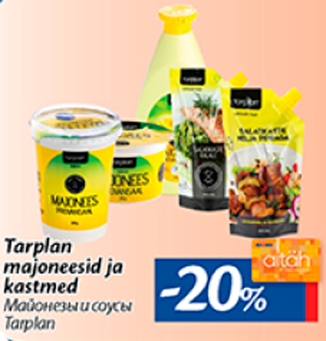 Tarplan majoneesid ja kastmed  -20%