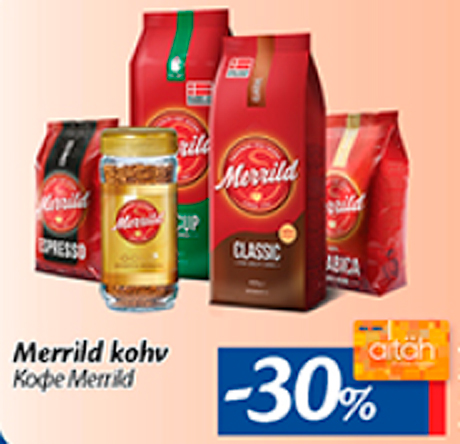 Merrild kohv  -30%