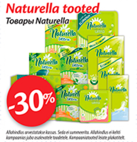 Naturella tooted  -30%