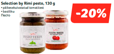 Selection by Rimi pesto, 130 g  -20%
