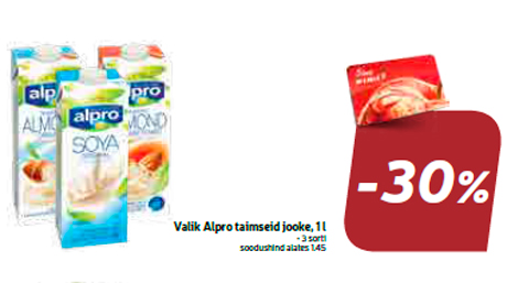 Выбор травяных напитков Alpro, 1 л  -30%
