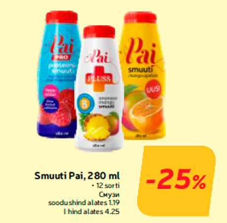 Smuuti Pai, 280 ml  -25%