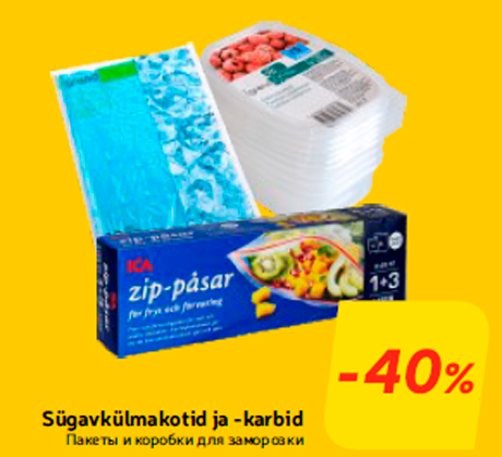 Sügavkülmakotid ja -karbid  -40%