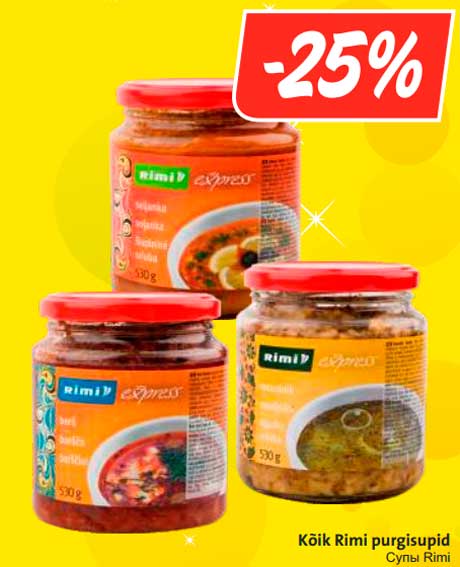 Kõik Rimi purgisupid -25%
