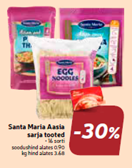 Santa Maria Aasia sarja tooted  -30%
