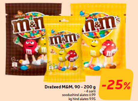 Dražeed M&M, 90 - 200 g  -25%
