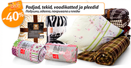 Padjad, tekid, voodikatted ja pleedid  -40%