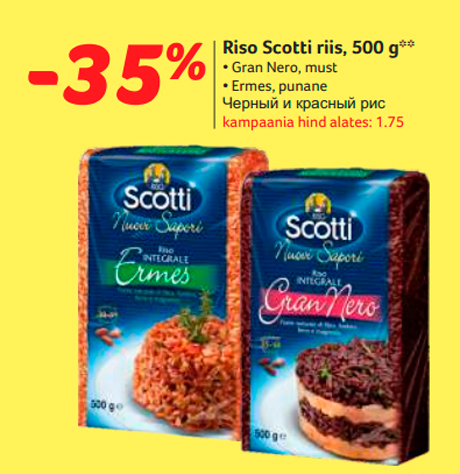 Riso Scotti riis, 500 g**  -35%