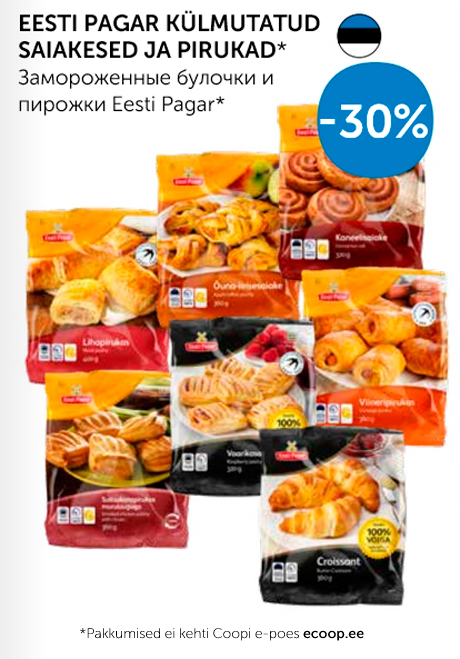 EESTI PAGAR KÜLMUTATUD SAIAKESED JA PIRUKAD* -30%