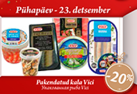Pakendatud kala Vici  -20%