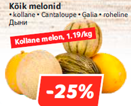 Kõik melonid  -25%