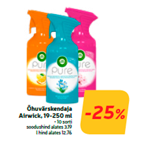 Освежитель воздуха Airwick, 19-250 мл  -25%
