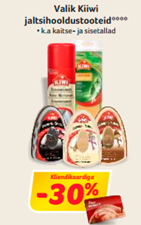 Valik Kiiwi  jaltsihooldustooteid****   -30%