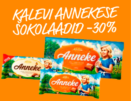 KALEVI ANNEKESE ŠOKOLAADID  -30%