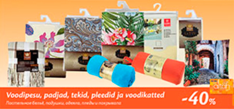 Voodipesu, padjad, tekid, pleedid ja voodikatted  -40%