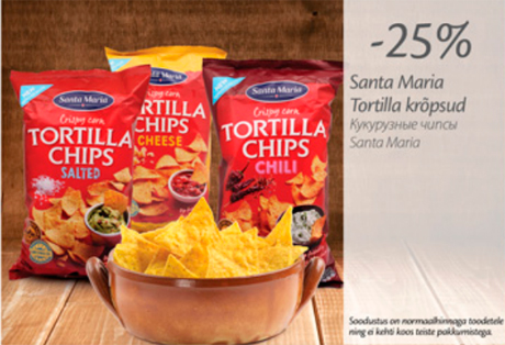 Santa Maria Tortilla krõpsud   -25%