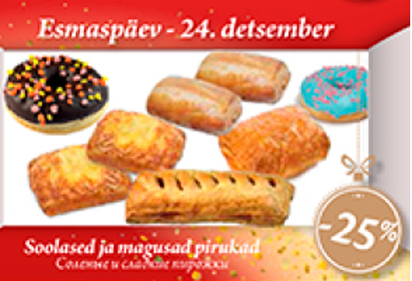 Soolased ja magusad pirukad  -25%