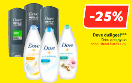 Гель для душа  Dove  -25%
