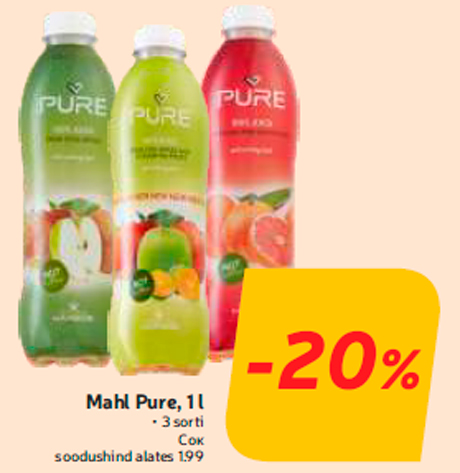 Mahl Pure, 1 l  -20%
