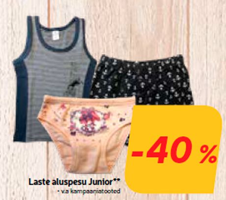 Детское нижнее белье Junior** -40%