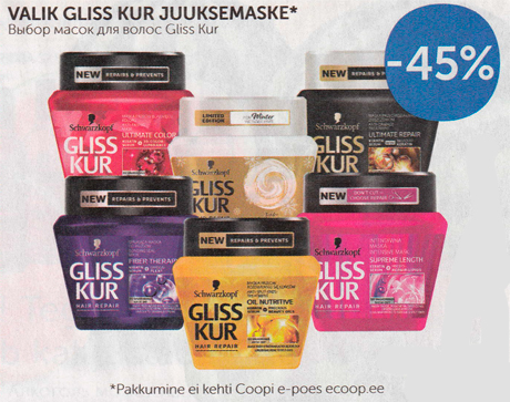 VALIK GLISS KUR JUUKSEMASKE*  -45%