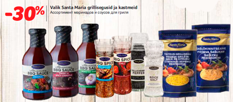 Valik Santa Maria grillisegusid ja kastmeid -30%