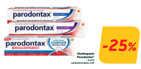 Зубная паста Parodontax*  -25%
