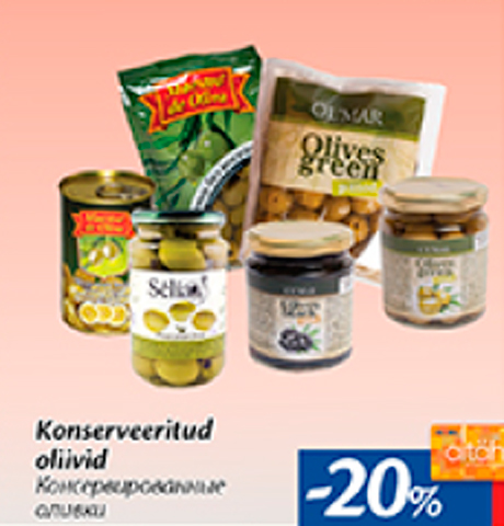 Konserveeritud oliivid  -20%