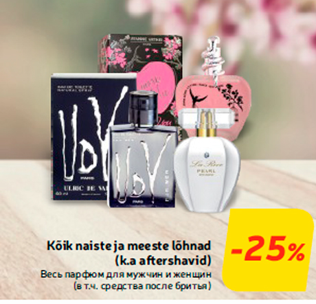 Kõik naiste ja meeste lõhnad  -25%