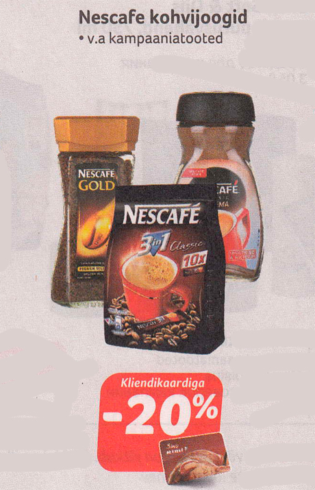 Кофейные напитки Nescafe  -20%