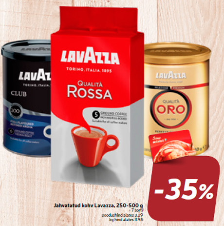Jahvatatud kohv Lavazza, 250-500 g
