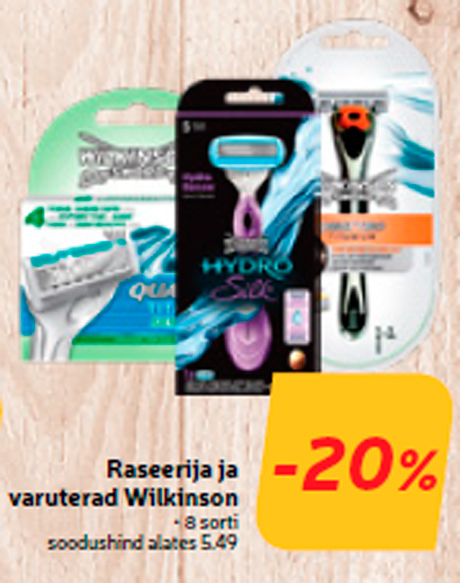 Raseerija ja varuterad Wilkinson  -20%
