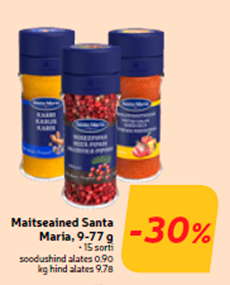 Maitseained Santa Maria, 9-77 g  -30%
