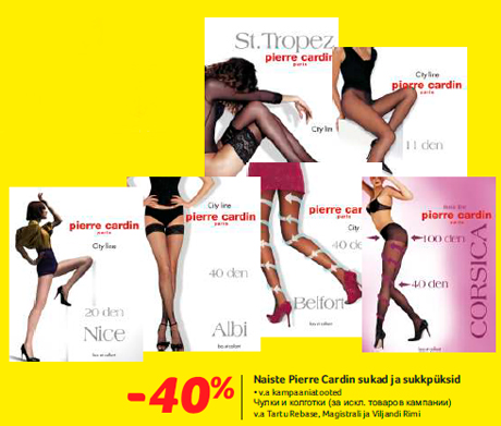 Naiste Pierre Cardin sukad ja sukkpüksid -40%