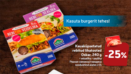 Kauaküpsetatud rebitud lihatooted Oskar, 240 g  -25%