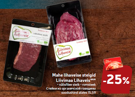 Mahe lihaveise steigid Liivimaa Lihaveis***  -25%
