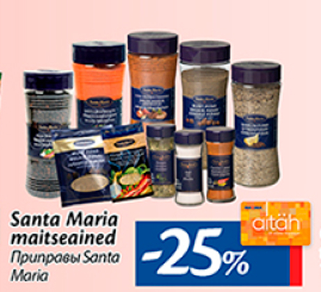 Santa Maria maitseained  -25%