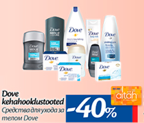 Средства для ухода за телом Dove -40%
